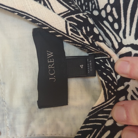 JCrew Polynesian Black and White Floral Cut out Dress - Picture 4 of 5